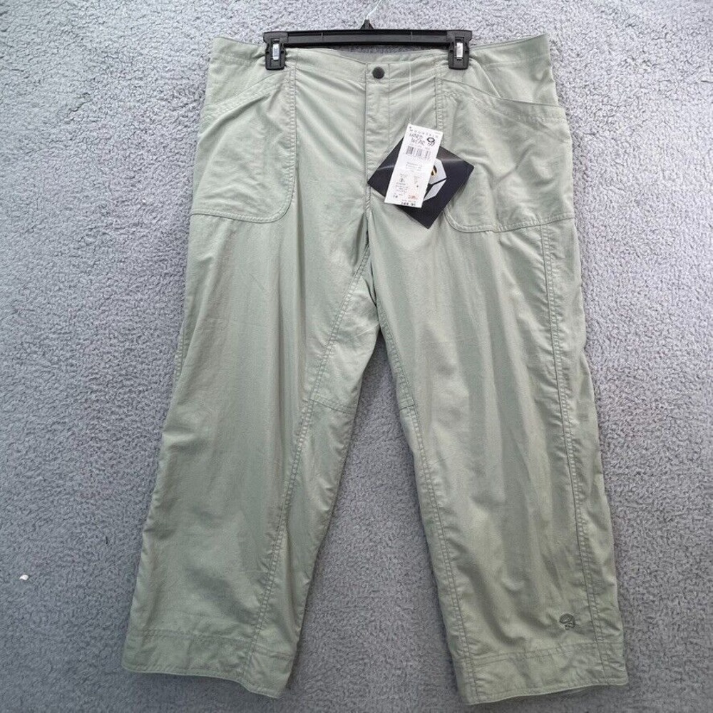 Mountain Hard Wear Capri Pants Womens 14 Khaki Tan‎ Hiking New